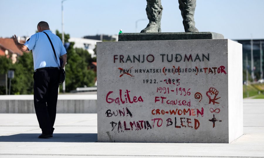 Pronađena 34-godišnjakinja koja je išarala spomenik Franji Tuđmanu u Zagrebu