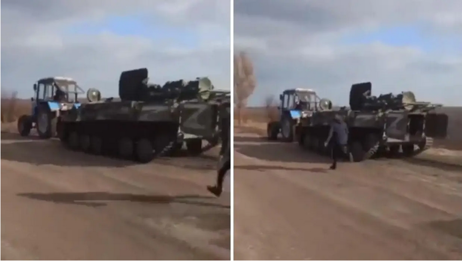 Nevjerojatan video: Ukrajinski farmer maznuo ruski oklopnjak