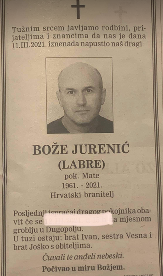 Bože Jurenić - Hrvatski branitelj 1961. - 2021.