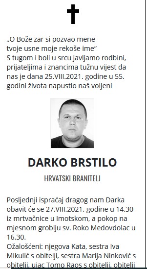 Darko Brstilo - Hrvatski branitelj 1966. - 2021.