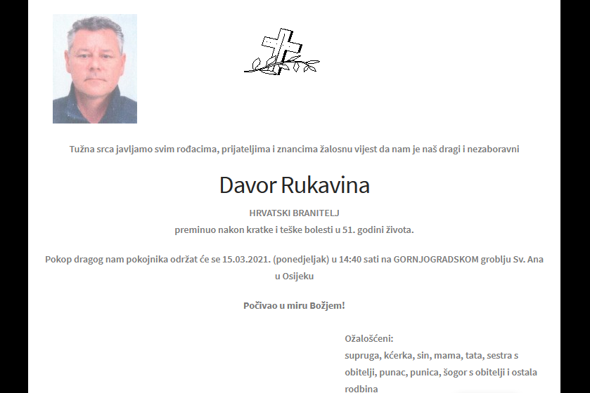 Davor Rukavina - Hrvatski branitelj 1970. - 2021.