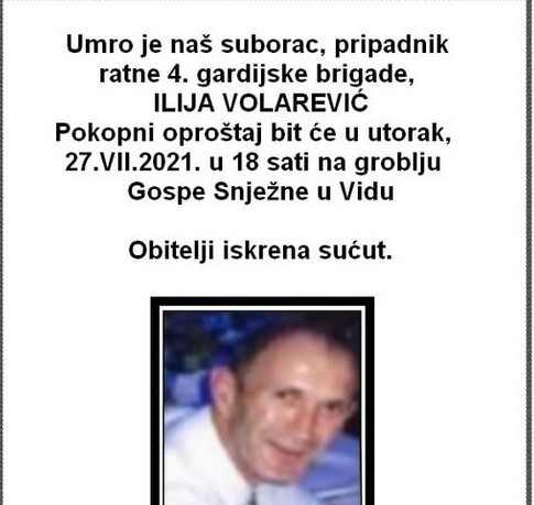 Ilija Volarević - Hrvatski branitelj 1964. - 2021.