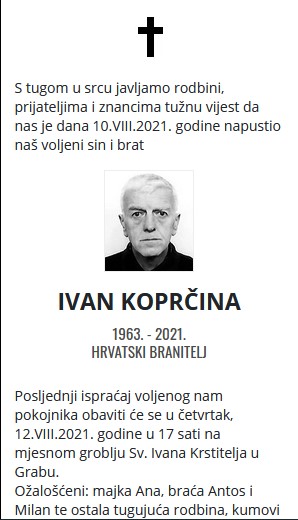 Ivan Koprčina - Hrvatski branitelj 1963. - 2021.