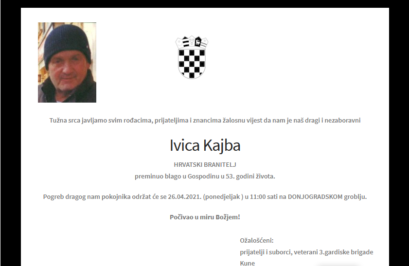 Ivica Kajba - Hrvatski branitelj 1968. - 2021.