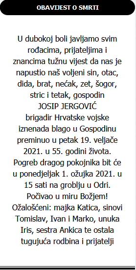 Josip Jergović - Hrvatski branitelj 1966. - 2021.