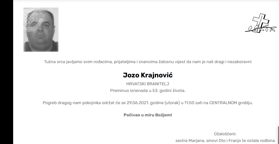 Jozo Krajnović - Hrvatski branitelj 1968. - 2021.