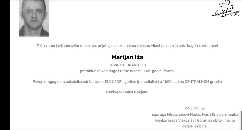 Marijan Iža - Hrvatski branitelj 1973. - 2021.