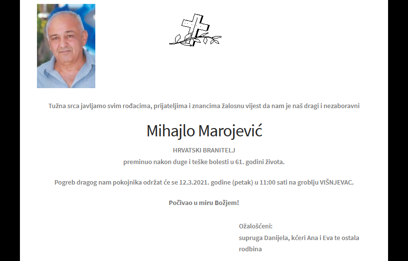 Mihajlo Marojević - Hrvatski branitelj 1960.- 2021.