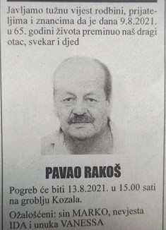 Pavao Rakoš - Hrvatski branitelj 1956. - 2021.