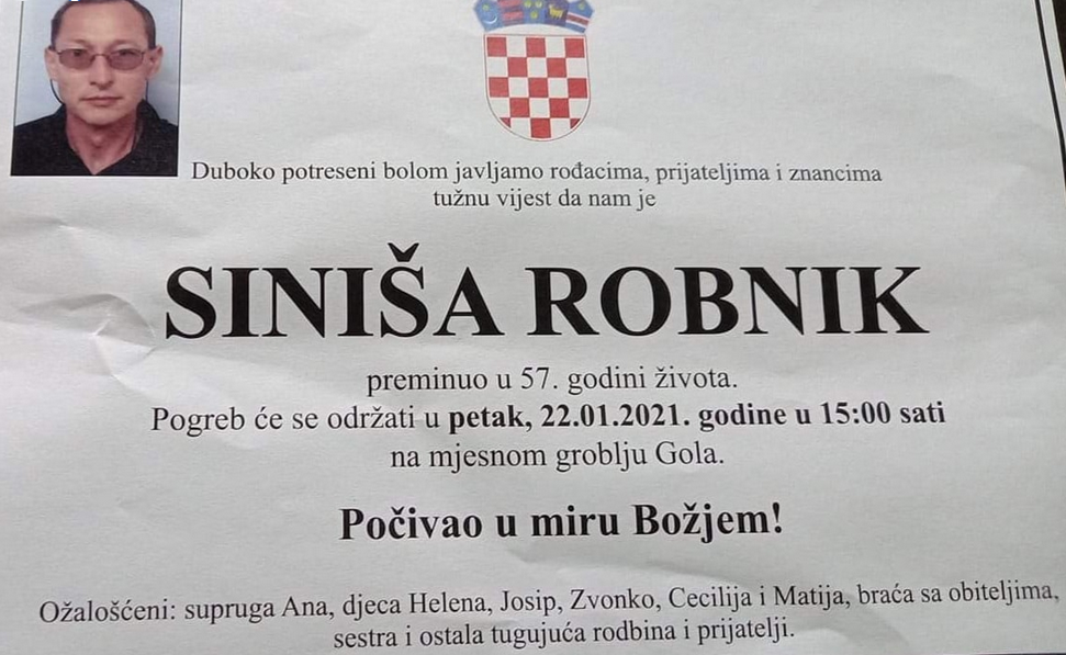 Siniša Robnik - Hrvatski branitelj 1964. - 2021.