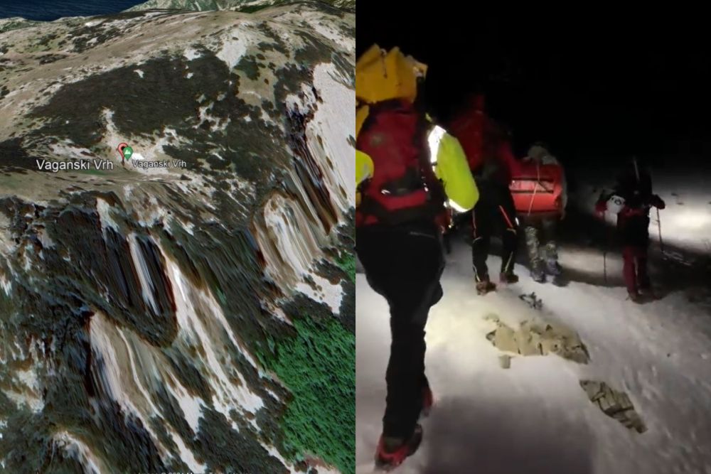 HGSS završio dugu i tešku akciju: Teško ozlijeđeni planinar s Vaganskog vrha spašen!