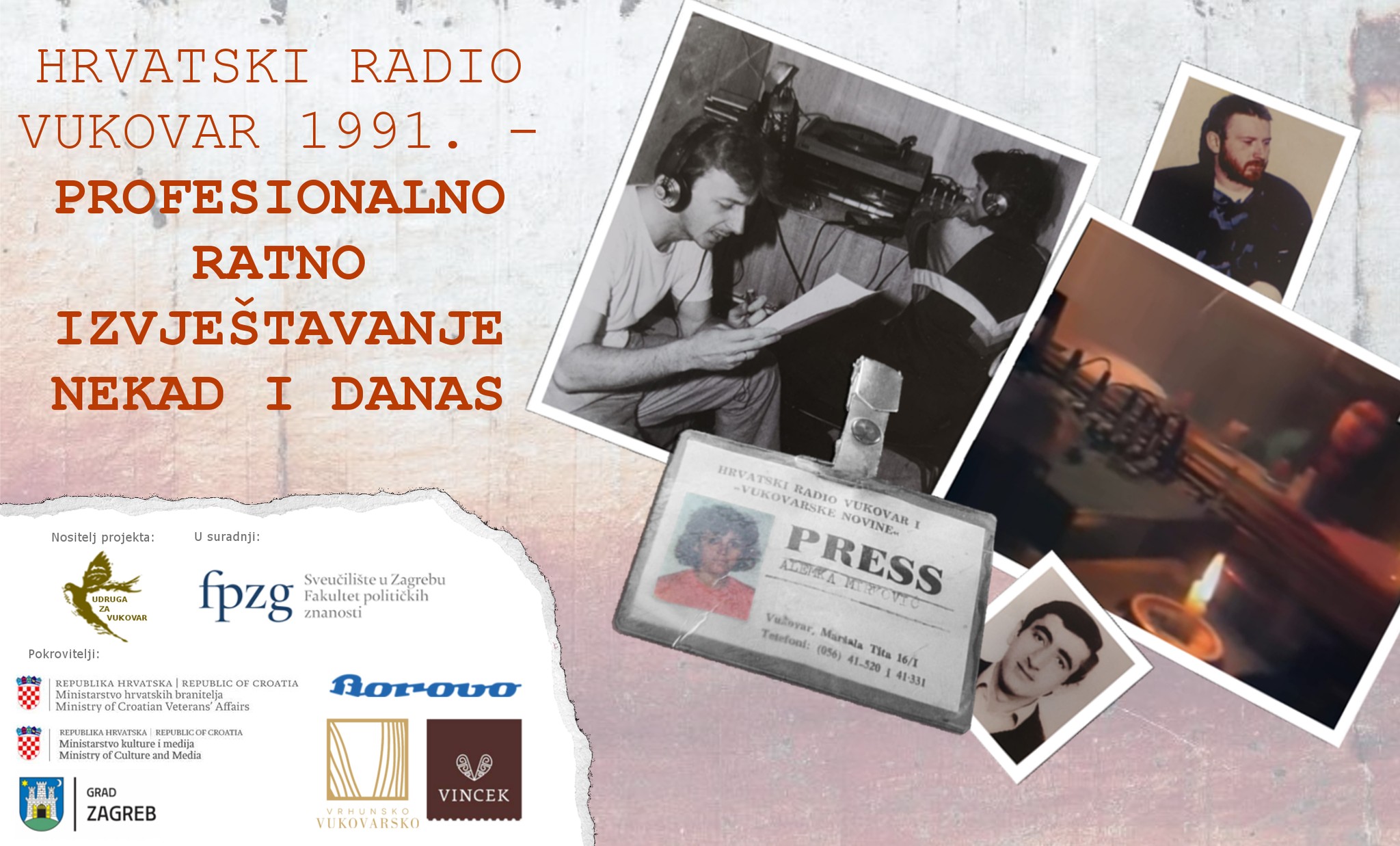 Održan okrugli stol udruge 'Za Vukovar' na temu: "Hrvatski radio Vukovar 1991. - profesionalno ratno izvještavanje nekad i danas"