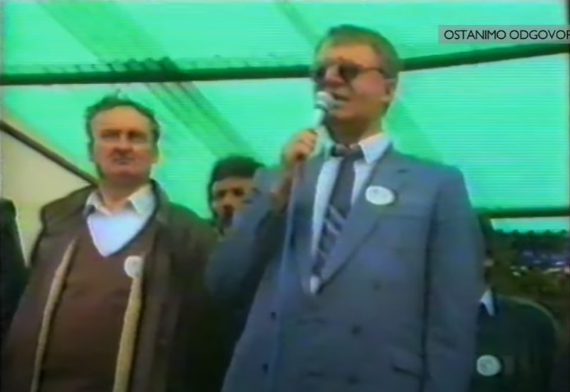 Srpski miting mržnje u Jagodnjaku 21. travnja 1991. godine