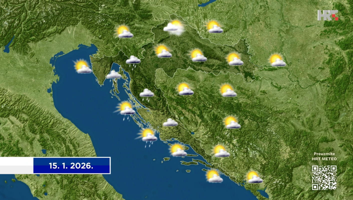 Četvrtak uz južinu i promjenjivu naoblaku, vikend donosi zahlađenje