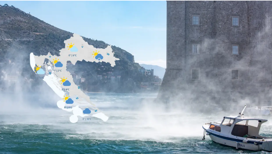 U Slavoniji i na jugu Dalmacije kiša: Zbog bure zatvorili Sveti Rok, kamioni ne voze na jug