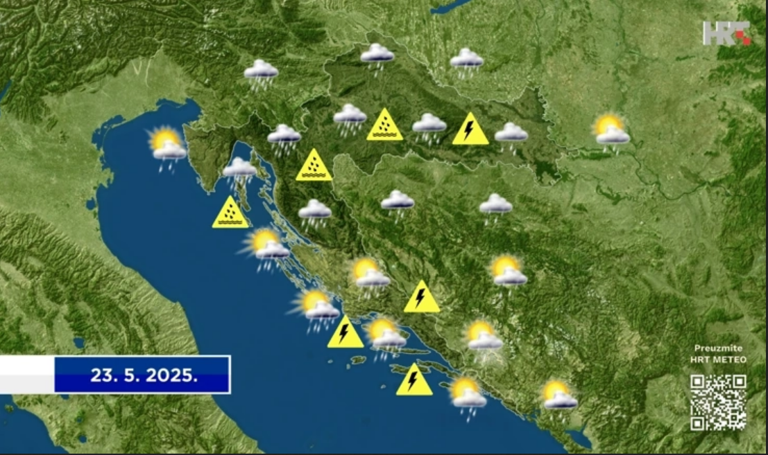 Nestabilan petak s obilnom kišom i grmljavinom, vikend donosi smirivanje i više sunca