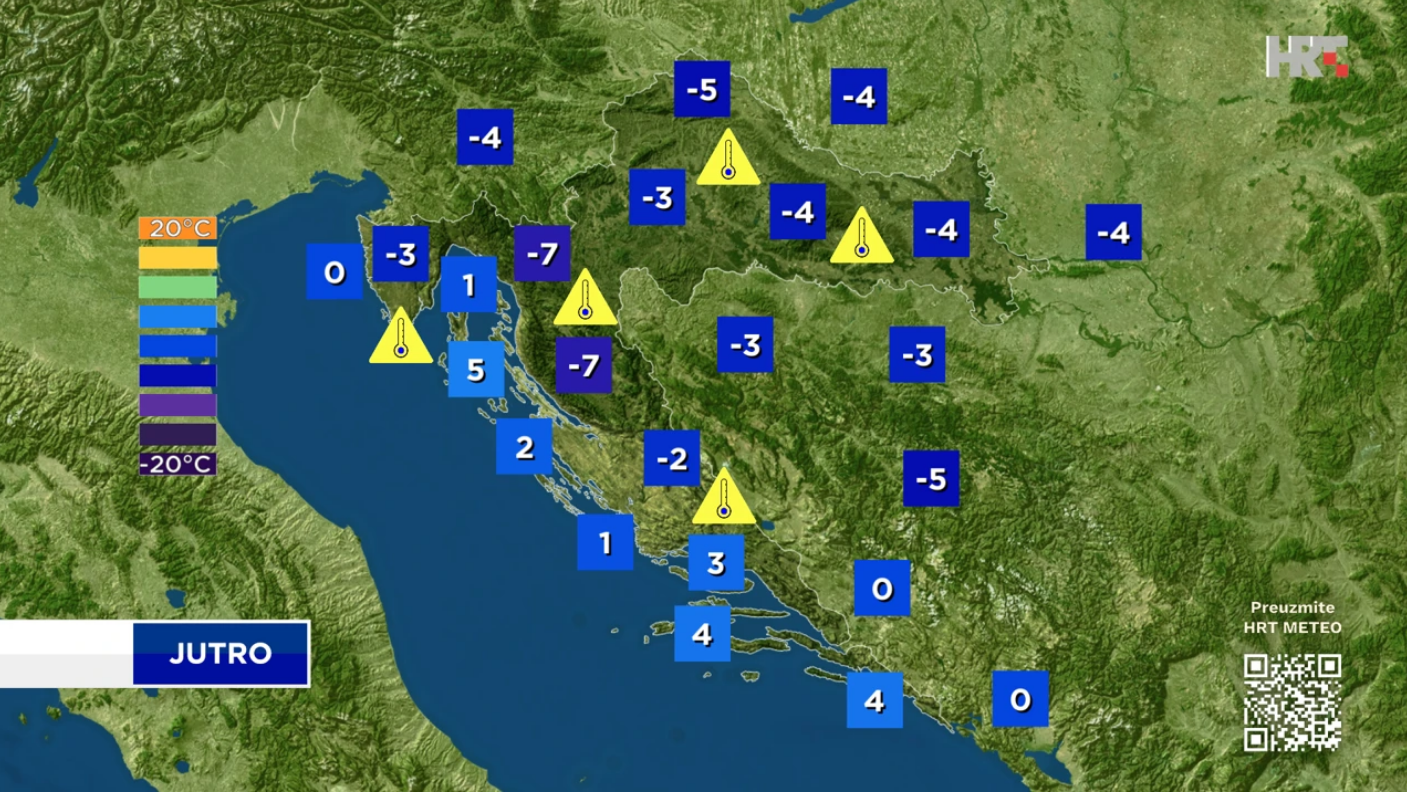 Hladno jutro uz mraz, ali danju sunčanije i toplije – vikend donosi promjenu vremena