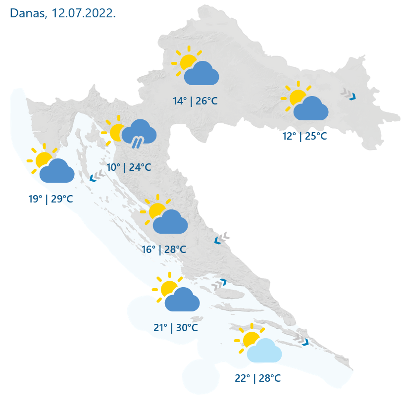 Danas djelomice sunčano ali nestabilno