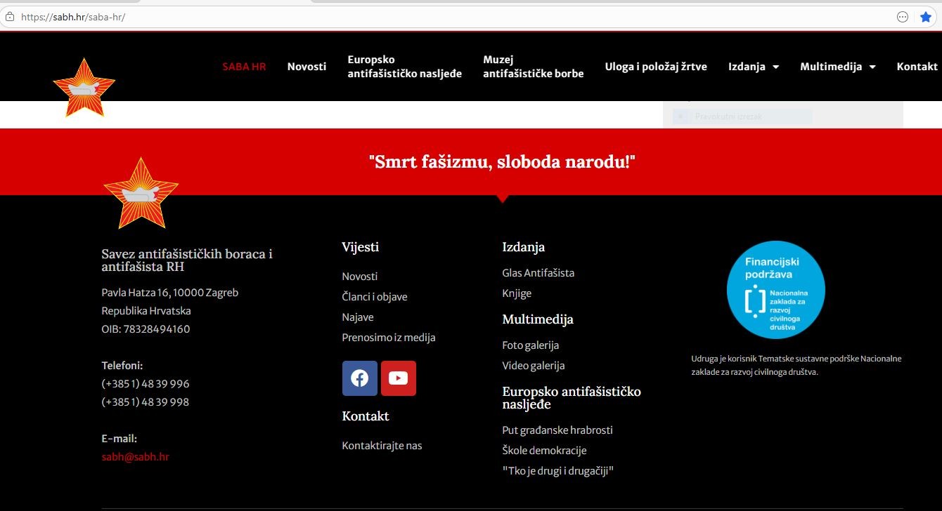 Hrvatski pravosudni apsurdi, udruga SABA RH, protuustavno je registrirana kao udruga u Republici Hrvatskoj