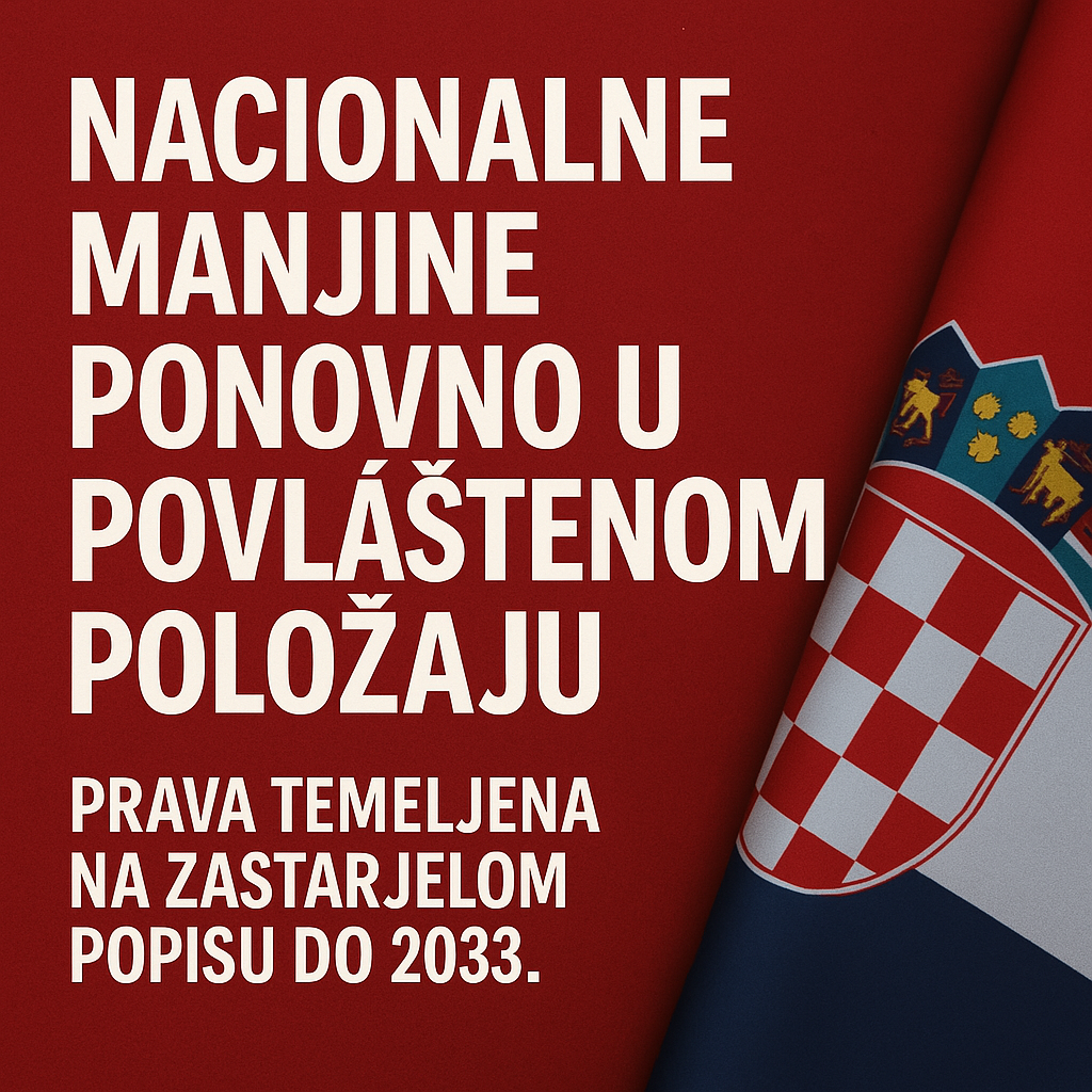 Nacionalne manjine ponovno u povlaštenom položaju: Prava temeljena na zastarjelim podacima do 2033