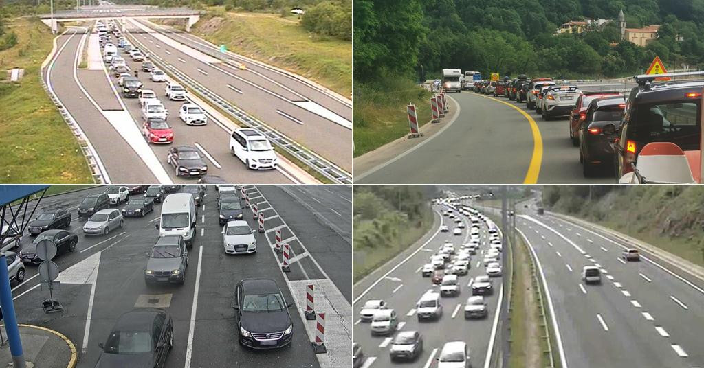 Zastoji u prometu na cestama diljem zemlje, pred tunelom Učka kolona od pet kilometara
