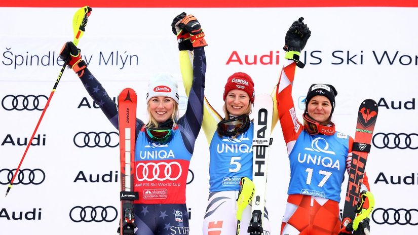 Povijesni pothvat: Zrinka Ljutić treća u slalomu, na postolju uz Shiffrin, Leona Popović peta