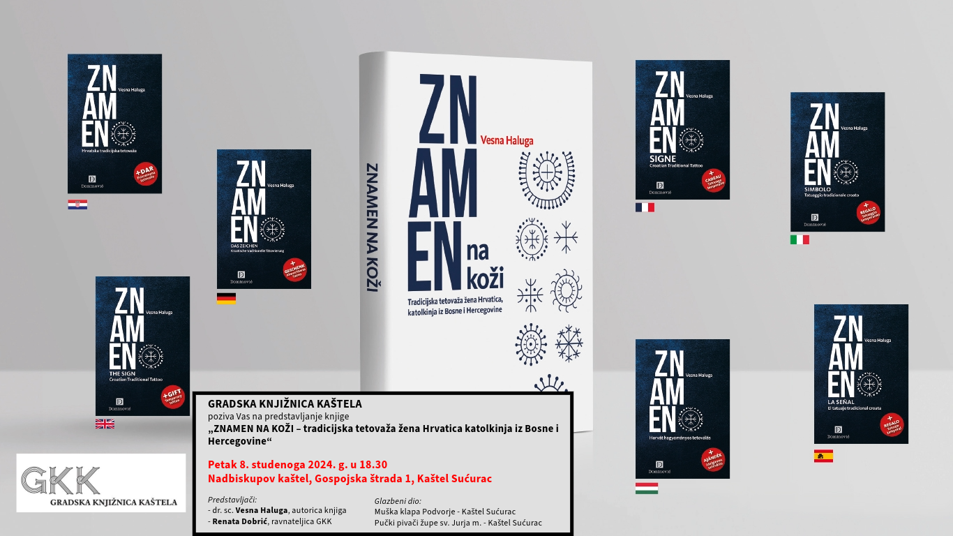 Gradska knjižnica Kaštela predstavlja knjigu „Znamen na koži“ dr. sc. Vesne Haluga u Kaštel Sućurcu