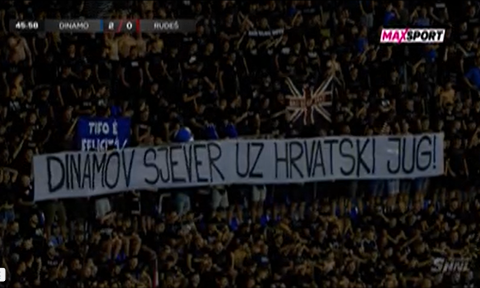 Lijepa gesta Bad Blue Boys razvili znakovit transparent nakon teških požara u Dalmaciji
