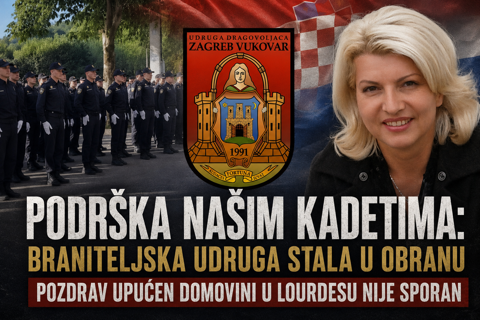 Kadeti hrvatske policije u Lourdesu izazvali reakcije: Braniteljska udruga stala u njihovu obranu