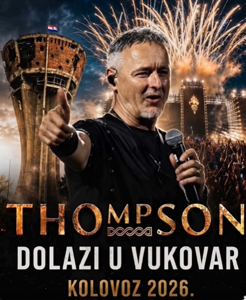 SDSS TRAŽI PREISPITIVANJE THOMPSONOVA KONCERTA U VUKOVARU: DAMIR PLAVŠIĆ PORUČUJE — VUKOVAR JE HRVATSKA!