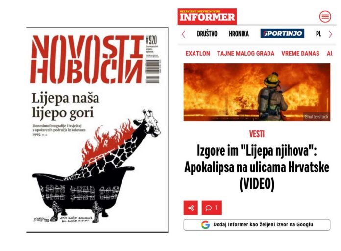 Od „Lijepa naša lijepo gori“ do „Izgore im Lijepa njihova“: Dva naslova, ista moralna bijeda