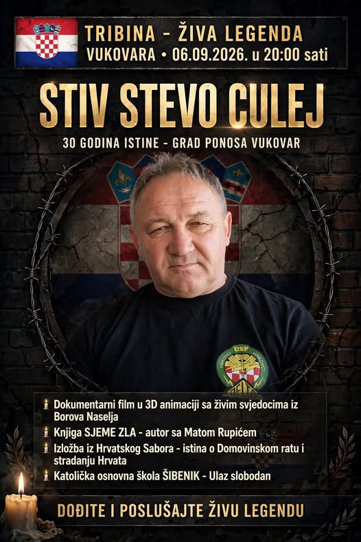 Tribina 'Živa legenda Vukovara' sa Stivom Stevom Culejom