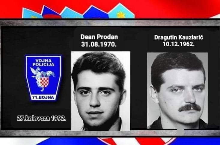 Dragutin Kauzlarić i Dean Prodan poginuli u borbi za dubrovačko zaleđe