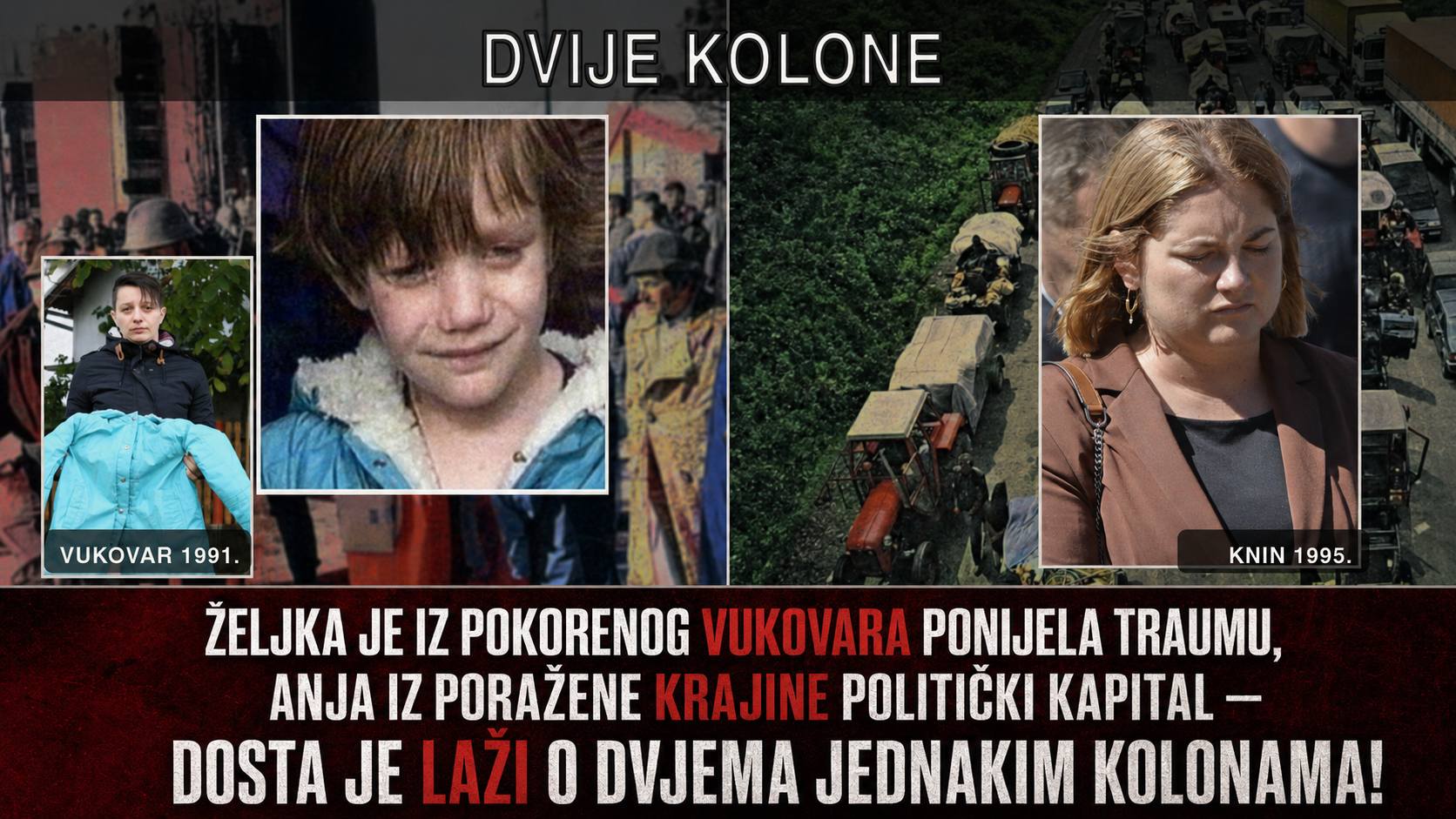 DVIJE KOLONE KOJE SE NE MOGU IZJEDNAČITI: Jedna je izlazila iz grada smrti, druga iz poražene paradržave