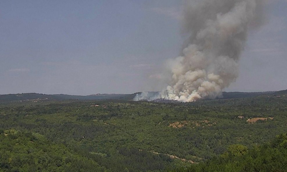 VATROGASCI NA TERENU U Istri planulo više požara, uključeni i kanaderi