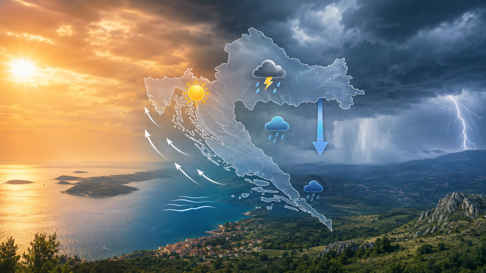 Vikend donosi pljuskove i nevrijeme, početkom tjedna stiže osvježenje