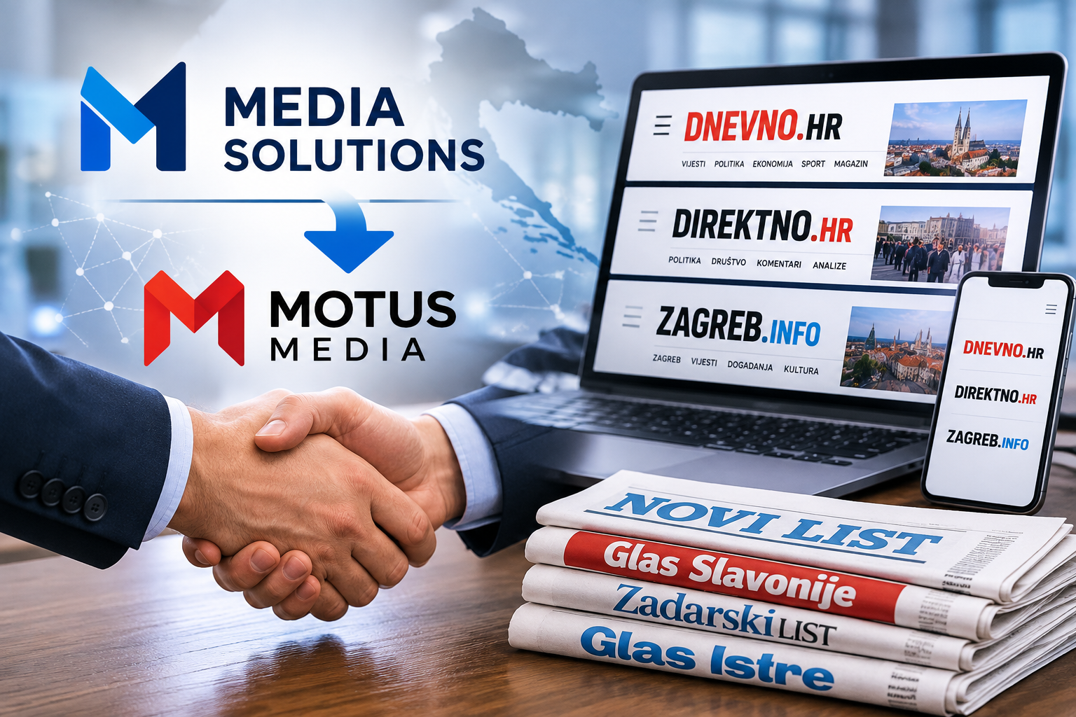 Media Solutions najavio preuzimanje Motus Medije, u portfelju Dnevno.hr, Direktno.hr i Zagreb.info