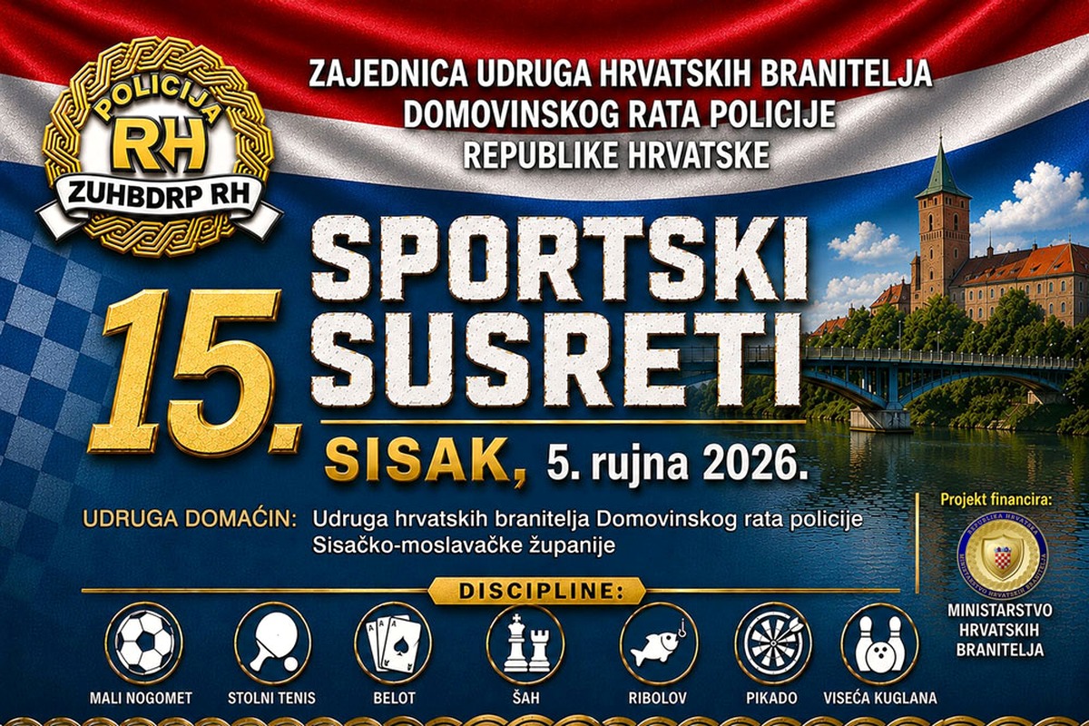 15. SPORTSKI SUSRETI BRANITELJA POLICIJE U SISKU: Suborci iz cijele Hrvatske ponovno zajedno, dolazi i ministar Medved