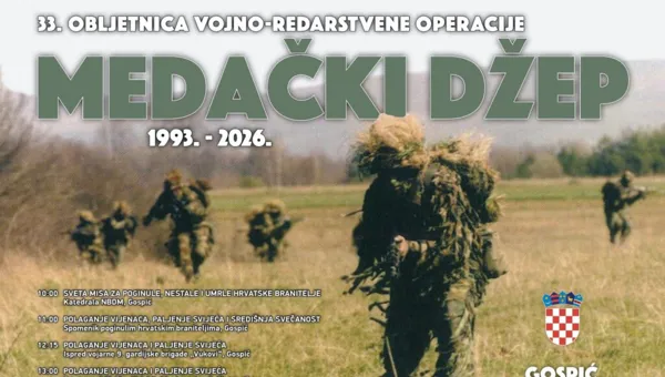 NAJAVA U Gospiću obilježavanje 33. obljetnice VRO Medački džep